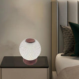 Maxbell Glass Ball Night Light Dimmable Bedroom Lamp Nursery Lights Red Wooden