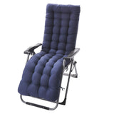 Maxbell Comfortable Polyester Garden Recliner Cushion Thickened Mat Outdoor Indoor Navy B