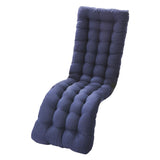 Maxbell Comfortable Polyester Garden Recliner Cushion Thickened Mat Outdoor Indoor Navy B