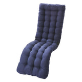 Maxbell Comfortable Polyester Garden Recliner Cushion Thickened Mat Outdoor Indoor Navy B