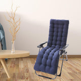 Maxbell Comfortable Polyester Garden Recliner Cushion Thickened Mat Outdoor Indoor Navy B