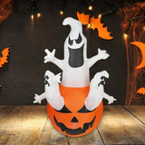 Maxbell Inflatable Ghost Pumpkin Yard with LED Lights for Party Home Holiday Outdoor