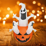 Maxbell Inflatable Ghost Pumpkin Yard with LED Lights for Party Home Holiday Outdoor