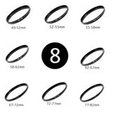 Maxbell 8 Pieces Stepping Down Rings Lens Adapter Filter Set Easy Install Durable