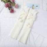 Maxbell Fashion Women Girls Uniform Knitted Leg Warmers Pile Up Stockings White