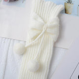 Maxbell Fashion Women Girls Uniform Knitted Leg Warmers Pile Up Stockings White