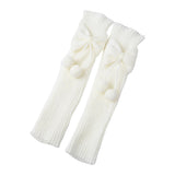 Maxbell Fashion Women Girls Uniform Knitted Leg Warmers Pile Up Stockings White