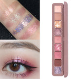 Maxbell 9 Colors Long-lasting Matte Shimmers Eyeshadow Palette Makeup Beauty Kit C