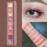 Maxbell 9 Colors Long-lasting Matte Shimmers Eyeshadow Palette Makeup Beauty Kit C
