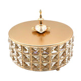 Maxbell Round Jewelry Box Keepsake Treasure Candy Storage Case for Tabletop 25cm