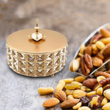 Maxbell Round Jewelry Box Keepsake Treasure Candy Storage Case for Tabletop 25cm