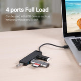 Maxbell Mini ABS Shell USB HUB 2.0 4 Port Splitter Adapter Black 1m Cable