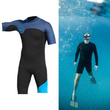 Maxbell Mens 2mm Shorty Wetsuit Diving Snorkeling Swimming Scuba Dive Suit Jumpsuit Dark Blue Black XXXL