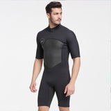 Maxbell Mens 2mm Shorty Wetsuit Diving Snorkeling Surfing Scuba Dive Suit Jumpsuit Black XXL