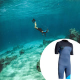 Maxbell Mens 2mm Shorty Wetsuit Diving Snorkeling Swimming Scuba Dive Suit Jumpsuit Blue and Black XXL
