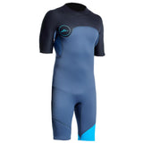Maxbell Mens 2mm Shorty Wetsuit Diving Snorkeling Swimming Scuba Dive Suit Jumpsuit Blue and Black M