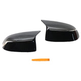 Maxbell Gloss Black Side Mirror Rearview Covers Trim Fit for BMW Replace Parts