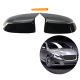 Maxbell Gloss Black Side Mirror Rearview Covers Trim Fit for BMW Replace Parts