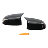 Maxbell Gloss Black Side Mirror Rearview Covers Trim Fit for BMW Replace Parts