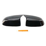 Maxbell Gloss Black Side Mirror Rearview Covers Trim Fit for BMW Replace Parts