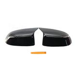 Maxbell Gloss Black Side Mirror Rearview Covers Trim Fit for BMW Replace Parts