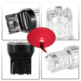 Maxbell 2Pcs 9-30V Blinking Tail Brake Lights Bulbs Lighting Red 7443