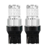 Maxbell 2Pcs 9-30V Blinking Tail Brake Lights Bulbs Lighting Red 7443