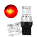 Maxbell 2Pcs 9-30V Blinking Tail Brake Lights Bulbs Lighting Red 7443