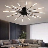 Maxbell Living Room Ceiling Lamp Chandelier Light Lighting Fixtures Black 18Head