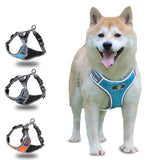 Maxbell Soft Harness Vest Pet Harness Easy Control Comfortable for Large Medium Dogs Light Blue M