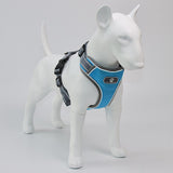 Maxbell Soft Harness Vest Pet Harness Easy Control Comfortable for Large Medium Dogs Light Blue M