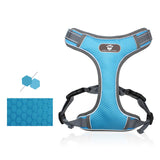 Maxbell Soft Harness Vest Pet Harness Easy Control Comfortable for Large Medium Dogs Light Blue M