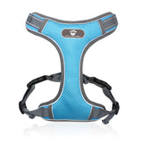 Maxbell Soft Harness Vest Pet Harness Easy Control Comfortable for Large Medium Dogs Light Blue M