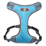 Maxbell Soft Harness Vest Pet Harness Easy Control Comfortable for Large Medium Dogs Light Blue M