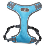 Maxbell Soft Harness Vest Pet Harness Easy Control Comfortable for Large Medium Dogs Light Blue M