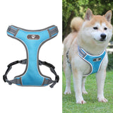 Maxbell Soft Harness Vest Pet Harness Easy Control Comfortable for Large Medium Dogs Light Blue M