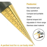 Maxbell Expanding Hole Puncher Reamer Curved Scissors DIY Set for RC Car Body Accs