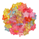 Maxbell 500pcs Clear Acrylic Star Beads 11mm Mixed Color for Jewelry Craft Necklace