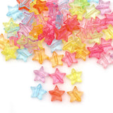 Maxbell 500pcs Clear Acrylic Star Beads 11mm Mixed Color for Jewelry Craft Necklace