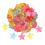 Maxbell 500pcs Clear Acrylic Star Beads 11mm Mixed Color for Jewelry Craft Necklace