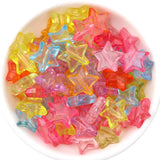 Maxbell 500pcs Clear Acrylic Star Beads 11mm Mixed Color for Jewelry Craft Necklace