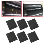 Maxbell 6PCS Leather Patch Kit Self Adhesive For Repair Couch Sofa Car Seat Handbag Black