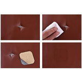 Maxbell 6PCS Leather Patch Kit Self Adhesive For Repair Couch Sofa Car Seat Handbag White