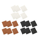 Maxbell 6PCS Leather Patch Kit Self Adhesive For Repair Couch Sofa Car Seat Handbag White