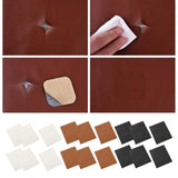 Maxbell 6PCS Leather Patch Kit Self Adhesive For Repair Couch Sofa Car Seat Handbag White