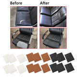 Maxbell 6PCS Leather Patch Kit Self Adhesive For Repair Couch Sofa Car Seat Handbag White