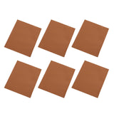 Maxbell 6PCS Leather Patch Kit Self Adhesive For Repair Couch Sofa Car Seat Handbag Brown