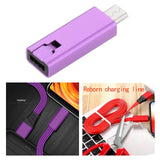 Maxbell USB Date Cable Head for Repairable Fast Charging Cord  Micro USB Purple