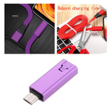 Maxbell USB Date Cable Head for Repairable Fast Charging Cord  Micro USB Purple