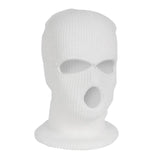 Maxbell 2/3-Hole Knitted Full Face Cover Ski Mask Winter Beanie Hat white